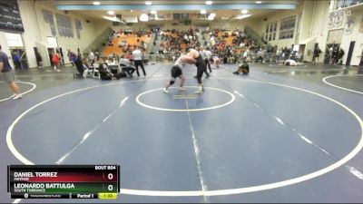 285 lbs Quarterfinal - Leonardo Battulga, South Torrance vs Daniel Torrez, Mayfair