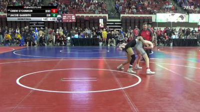 95 lbs Semifinal - Crew O`Connor, Butte Wrestling Club vs Jacob Gambito, Scrap Yard Garage