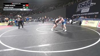 6A Boys 215 lbs Champ. Round 2 - Jorge Olguin, Gresham Boys vs Zadek Bowlby, Newberg Boys