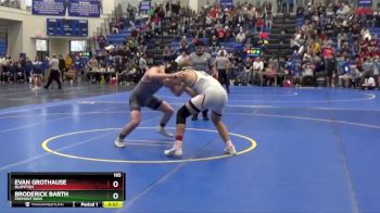 165 lbs 7th Place Match - Evan Grothause, BLUFFTON vs Broderick Barth, FREMONT ROSS