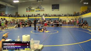 77 lbs Quarterfinal - Kashton Broeckelman, Cougar Wrestling Club vs Christian West, Maize Wrestling Club