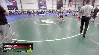 110 lbs Rd# 6- 9:00am Saturday Final Pool - Elijah Ledlow, Minion Black vs Logan Hartzell, SouthWest Elite