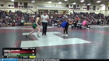 123-126 lbs 1st Place Match - Evelyn McDowell, Cedar Rapids Kennedy vs Ashley Gallardo, West Liberty