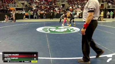 Girls 120 lbs 3rd Place Match - Aliyah Shipley, West Mesa vs Raeyna Valdez, Grants