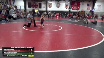 Cons. Round 1 - Amzi Hawes, Fort Madison Wrestling Club vs Ivar Lineberry, New London Tiger Cub Wrestling