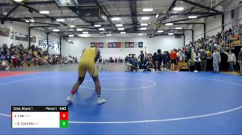 184 lbs Cons. Round 1 - Evan Daniels, Baldwin Wallace vs Joshua Lee, Manchester