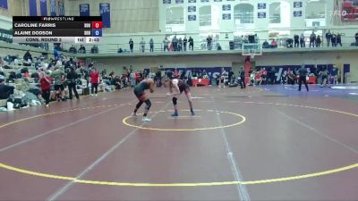 117 lbs Cons. Round 3 - Alaine Dodson, Southern Oregon University vs Caroline Farris, Southern Oregon University