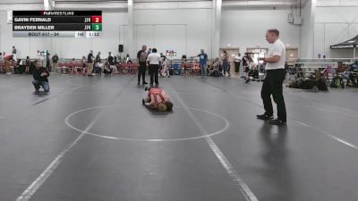 84 lbs 3rd Place Match - Brayden Miller, Iron Faith Wrestling Club vs Gavin Fernald, Smitty`s Barn