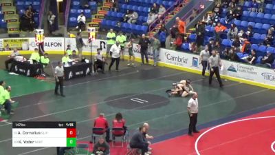 147 lbs Round Of 32 - Alex Cornelius, Slippery Rock vs Kasey Yoder, North Star