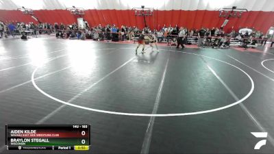 165 lbs Quarterfinal - Aiden Kilde, Wausau East Side Wrestling Club vs Braylon Stegall, Wisconsin