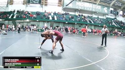 141 lbs Cons. Round 4 - Giosue Hickman, Northwestern vs Colin Kacena, Central Michigan