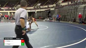 160 Elite Varsity 3rd Place Match - Paxton Miller, Thompson vs Christion Griggs, McAdory