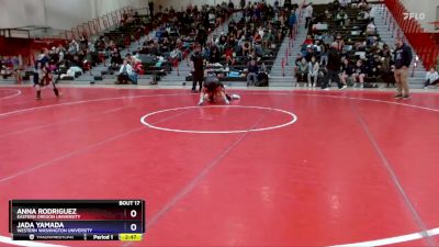 130 lbs Quarterfinal - Anna Rodriguez, Eastern Oregon University vs Jada Yamada, Western Washington University