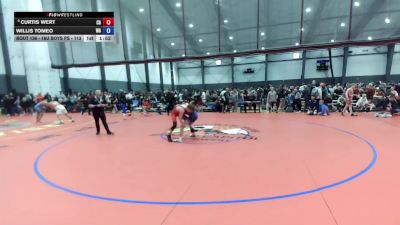 16U Boys FS - 113 lbs Champ. Round 2 - Curtis Wert, CA vs Willis Tomeo, WA