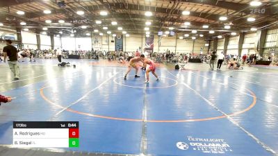 170 lbs Consi Of 32 #1 - Anthony Rodrigues, MD vs Bear Siegal, FL