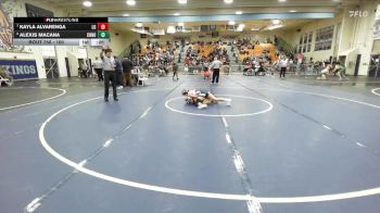 100 lbs 7th Place Match - Alexis Macana, Chino vs Kayla Alvarenga, Los Osos