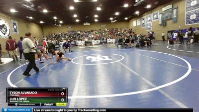 120 lbs Cons. Round 2 - Luis Lopez, Washington Union vs Tyson Alvarado, Coalinga