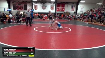 126 lbs Round 1 - Evan Bratten, Dubuque Hempstead vs Ryan Koehler, Benton Community