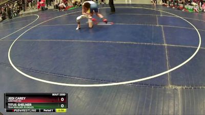 130 lbs Semifinal - Titus Shelner, Team Boulder Jr Eagles vs Jedi Carey, Junction WC