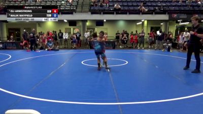 82 lbs Quarters - Eli Armstrong, East Idaho Elite Wrestling Club vs Malik Mayfield, Toss Em Up Wrestling Academy