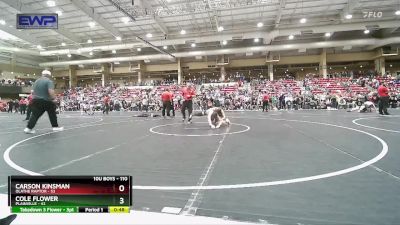 110 lbs Champ. Round 1 - Cole Flower, Plainville vs Carson Kinsman, Olathe Raptor