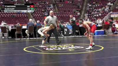 107 lbs Quarterfinal - Ty Matthews, Central vs Blake Klipp, Bishop McDevitt