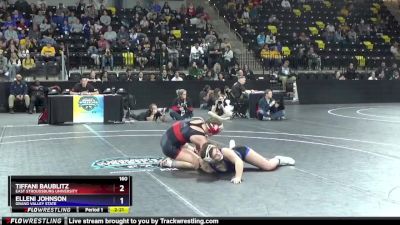 160 lbs Cons. Semi - Elleni Johnson, Grand Valley State vs Tiffani Baublitz, East Stroudsburg University