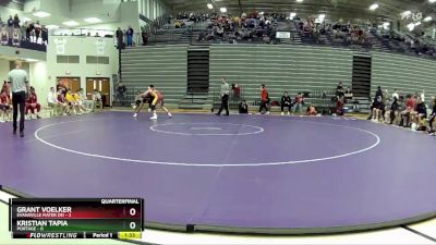 150 lbs Quarterfinals (8 Team) - Kristian Tapia, Portage vs Grant Voelker, Evansville Mater Dei