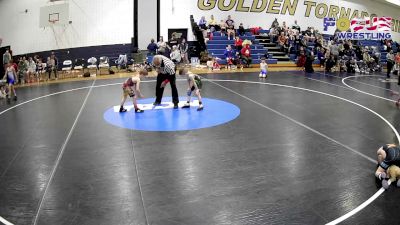 50-55 lbs Round 3 - Carter Blanchard, Outlaws vs Mayson Walker, Bridgeport Youth Wrestling