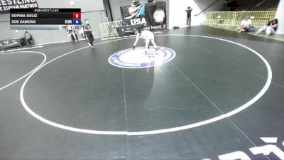 125 lbs Quarters - Sophia Soliz vs Zoe Zamora, Bloodline Wrestling