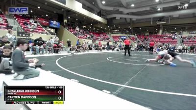 105 lbs Cons. Round 2 - Brayleigh Johnson, Maize WC vs Carmen Davidson, SlyFox