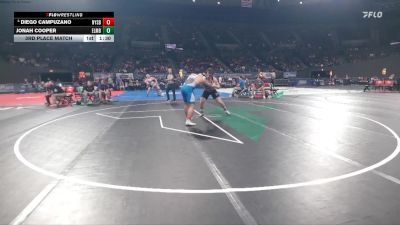 3A Boys 215 lbs 3rd Place Match - Diego Campuzano, Nyssa Boys vs Jonah Cooper, Elmira Boys