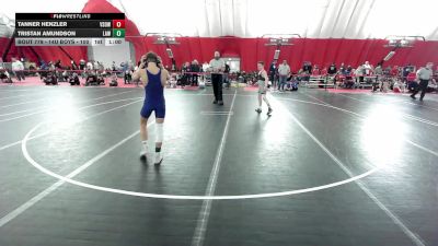 14U Boys - 100 lbs Cons. Round 5 - Tanner Henzler, Victory School Of Wrestling vs Tristan Amundson, LaCrosse Area Wrestlers