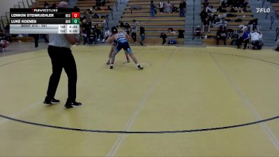 141 lbs Semifinal - Luke Koenen, Augustana vs Lennon Steinkuehler, Harper CC