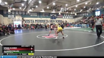 170 lbs Semifinal - Kameron Phillips, Temecula Valley vs Ethan Alvarez, Chaparral