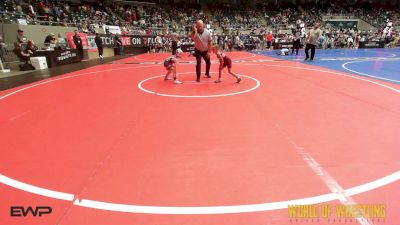46 lbs Consi Of 8 #2 - Riley Tarwater, Eufaula Ironheads Wrestling Club vs Dilynn Burch, Team Tulsa Wrestling Club