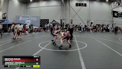 88 lbs Round 1 (4 Team) - Grayson Rakar, Kings K6 vs Jeremiah Jaramillo, Mat Warriors Black