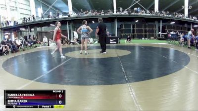 115 lbs Round 2 (4 Team) - Isabella Fodera, California vs Emma Baker, Michigan