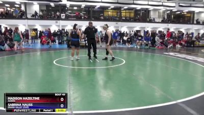 180 lbs Quarterfinal - Sabrina Nauss, Grand Valley State vs Madison Hazeltine, Albion