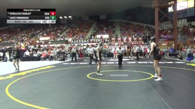 130 lbs Cons. Round 1 - Lexi Freeman, LaCygne-Prairie View Hs vs Evellyn Farley, Clay Center Community HS