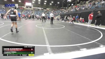 92 lbs Cons. Round 5 - Charlie Perea, Pomona Elite vs Dayne Schoenberger, Wakeeney Wrestling Club