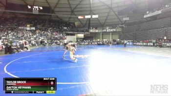 2A 138 lbs Cons. Round 2 - Dayton Heymann, North Kitsap vs Taylor Brock, Lakewood