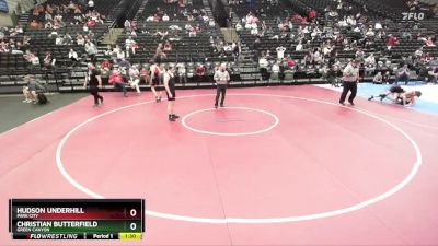 160 lbs Cons. Round 3 - Christian Butterfield, Green Canyon vs Hudson Underhill, Park City