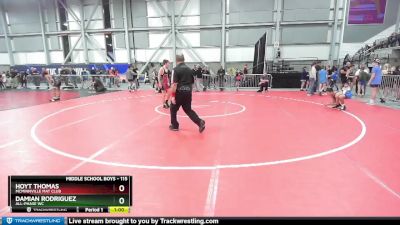 115 lbs Cons. Round 5 - Hoyt Thomas, McMinnville Mat Club vs Damian Rodriguez, All-Phase WC