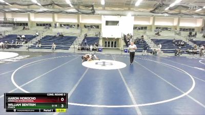 141 lbs Cons. Round 3 - Aaron Morocho, American International vs William Bentrim, Ithaca