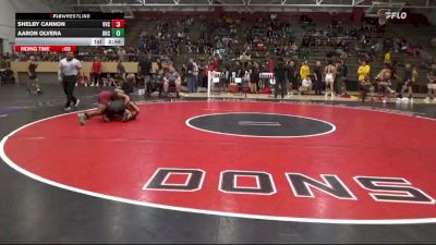 141 lbs Cons. Round 2 - Aaron Olvera, Rio Hondo College vs Shelby Cannon, Victor Valley College