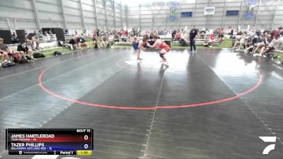 285 lbs Placement Matches (8 Team) - James Hartleroad, Team Indiana vs Tazer Phillips, Oklahoma Outlaws Red