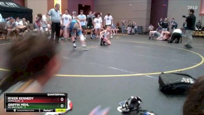 85 lbs Quarterfinals (8 Team) - Ryker Kennedy, Alpha Elite vs Griffin Mehl, Ice Spice Elite