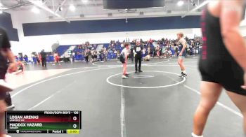 106 lbs Quarterfinal - Logan Arenas, Lancers WC vs Maddox Hazard, Swarm