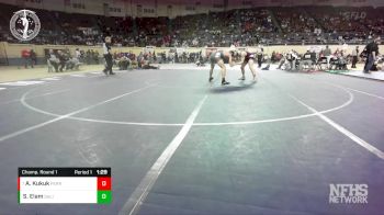 3A-165 lbs Champ. Round 1 - Andrew Kukuk, PERRY vs Seth Elam, SALINA